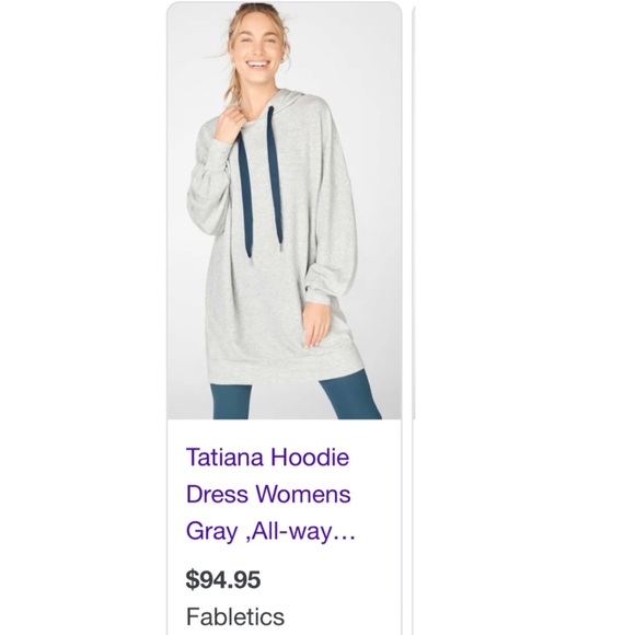 Fabletics Tatiana Tunic hoodie dress - Picture 1 of 8